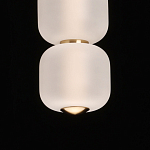 Подвесной светильник с 3-мя округлыми матовыми плафонами из белого стекла Golden Swirl варинант исполнения - 7 | Loft Concept в Брянске