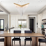 Люстра золотого цвета в форме галочки с каскадом длинных прозрачных трубок Eurofase варинант исполнения - 10 | Loft Concept в Брянске