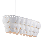 Люстра овальной формы с белыми подвесными элементами White Natural Lines варинант исполнения - 1 | Loft Concept в Брянске