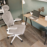 Кресло для компьютерного стола Easement Grey&White варинант исполнения - 9 | Loft Concept в Брянске