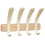 Вешалка настенная с 4-мя бежевыми крючками из пластика Curves Hangers варинант исполнения - 1 | Loft Concept в Брянске