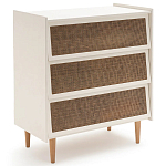 Комод с 3-мя ящиками из ротанга Blais Cream Wicker Furniture варинант исполнения - 2 | Loft Concept в Брянске