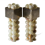 Настольная лампа с основанием из 24 выточенных сферических камней Through Stone варинант исполнения - 1 | Loft Concept в Брянске