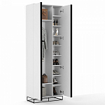 Двухдверный шкаф белого цвета Strict Lines варинант исполнения - 3 | Loft Concept в Брянске