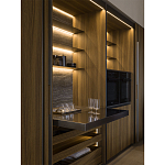 Кухонный гарнитур из дерева и камня с раздвижными дверцами OPERATING COLUMN 2.0 Dada Engenereed Kitchen варинант исполнения - 4 | Loft Concept в Брянске