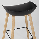 Барный стул на ножках из натурального дерева Boras Black варинант исполнения - 6 | Loft Concept в Брянске