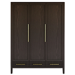 Большой Шкаф Primo Темный орех с 3 дверьми и 3 выдвижными ящиками варинант исполнения - 10 | Loft Concept в Брянске