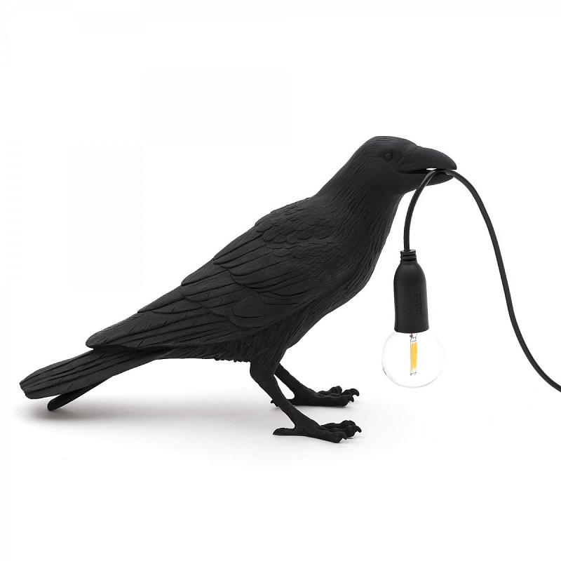 Настольная лампа Bird Lamp Black Waiting Черный Настольная лампа Bird Lamp Black Waiting Черный в Брянске | Loft Concept