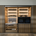 Кухонный гарнитур из дерева и камня с раздвижными дверцами OPERATING COLUMN 2.0 Dada Engenereed Kitchen варинант исполнения - 1 | Loft Concept в Брянске