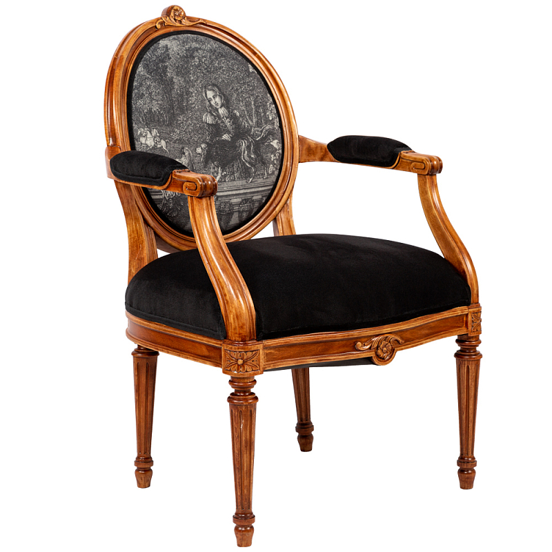 Кресло Marimon Armchair Right Черно-белый Коричневый Кресло Marimon Armchair Right Черно-белый Коричневый в Брянске | Loft Concept