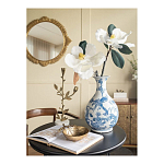 Ваза с мотивами цветущего сада с попугаями Blue Vase Inspired by Nature варинант исполнения - 5 | Loft Concept в Брянске