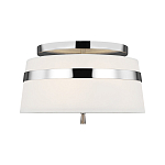 Потолочный светильник с белым тканевым абажуром Generation Lighting варинант исполнения - 1 | Loft Concept в Брянске