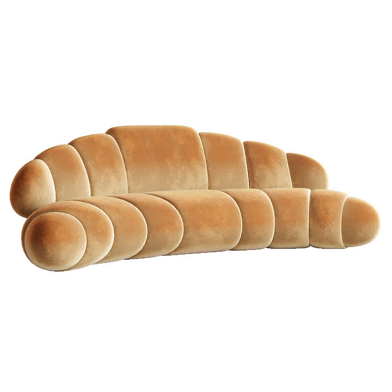 Диван «Croissant» Бежевый Красный Диван «Croissant» Бежевый Красный в Брянске | Loft Concept