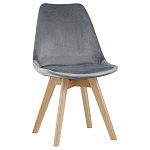 Стул с мягким велюровым сиденьем Arvika Grey варинант исполнения - 1 | Loft Concept в Брянске