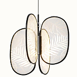 Люстра с гравировкой на акриловых плафонах Gravyura Black D 50 см варинант исполнения - 1 | Loft Concept в Брянске