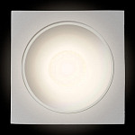 Встраиваемый спот светодиодный квадаратный белого цвета с круглым углублением Ombra Lux  варинант исполнения - 3 | Loft Concept в Брянске