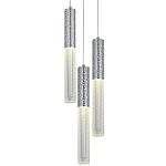 Подвесной светильник Dew Drops Tube Chrome Trio Hanging Lamp варинант исполнения - 1 | Loft Concept в Брянске