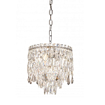 Люстра круглая с хрустальными подвесками на серебряном каркасе Roul Crystal Light варинант исполнения - 10 | Loft Concept в Брянске