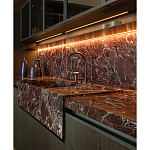 Кухонный гарнитур из красного мрамора и дерева VVD Dada Engenereed Kitchen варинант исполнения - 6 | Loft Concept в Брянске