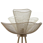 Торшер с трехъярусным плафоном из металлической сетки Light Floor Lamp Made of Metal Mesh варинант исполнения - 2 | Loft Concept в Брянске