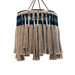 Люстра круглая плетеная с кисточками цвета серый дуб Boho Tassel Chandelier варинант исполнения - 1 | Loft Concept в Брянске