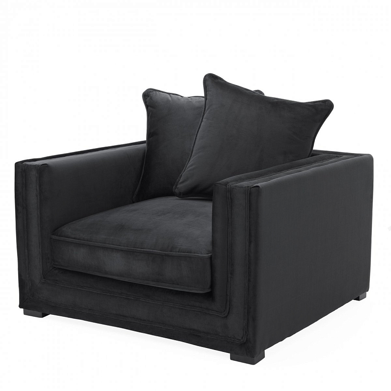 Кресло Eichholtz Chair Menorca Black Черный Кресло Eichholtz Chair Menorca Black Черный в Брянске | Loft Concept