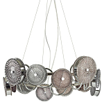 Люстра с плафонами из дымчатого стекла Glass Peonies варинант исполнения - 1 | Loft Concept в Брянске