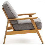 Кресло с каркасом из массива дуба Deniaud Oak Grey Armchair варинант исполнения - 3 | Loft Concept в Брянске