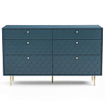 Комод с 6 выдвижными ящиками Scale Ornament Blue Chest of Drawers варинант исполнения - 1 | Loft Concept в Брянске