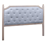 Изголовье кровати серое с мягкой обивкой из рогожки Emma Headboard варинант исполнения - 1 | Loft Concept в Брянске