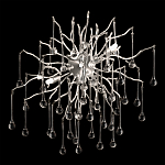 Бра с лучеобразным основанием и подвесками из прозрачного стекла в виде длинных капель Droplet Chandelier варинант исполнения - 8 | Loft Concept в Брянске