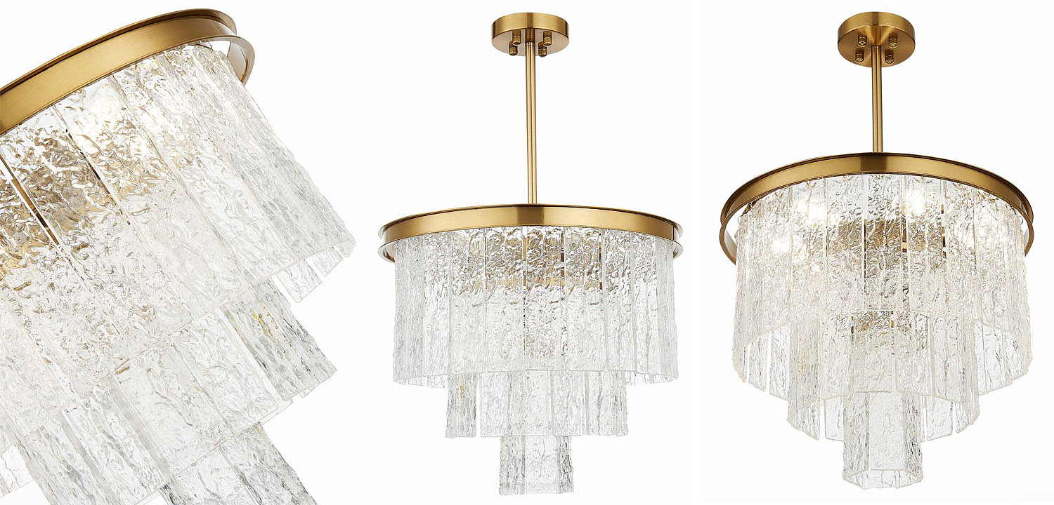 Люстра Renea Textured Glass Chandelier Brass Люстра Renea Textured Glass Chandelier Brass - Loft-Concept в Брянске