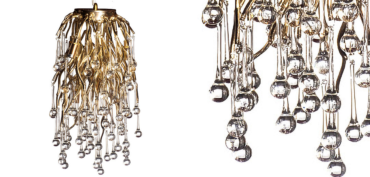 Подвесной светильник Droplet Gold Hanging Lamp Подвесной светильник Droplet Gold Hanging Lamp - Loft-Concept в Брянске