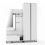 Двухдверный шкаф белого цвета Strict Lines варинант исполнения - 5 | Loft Concept в Брянске