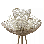 Торшер с трехъярусным плафоном из металлической сетки Light Floor Lamp Made of Metal Mesh варинант исполнения - 1 | Loft Concept в Брянске