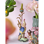 Подсвечник в образе попугая из фарфора с бронзовыми элементами Eden Garden варинант исполнения - 3 | Loft Concept в Брянске