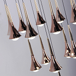 Люстра светодиодная с акриловыми конусообразными плафономи розовое золото Astra 60   варинант исполнения - 4 | Loft Concept в Брянске