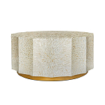 Стол кофейный с отделкой раковинами устриц Coastal Charm варинант исполнения - 1 | Loft Concept в Брянске