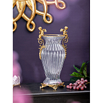 Ваза прозрачная с бронзовыми ручками в виде ангелов Eden Garden варинант исполнения - 2 | Loft Concept в Брянске