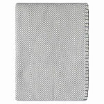 Плед из шерсти мериноса серого цвета 130×180 см Gray Waves варинант исполнения - 1 | Loft Concept в Брянске