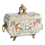 Шкатулка с фигуркой льва на крышке Eden Garden варинант исполнения - 1 | Loft Concept в Брянске