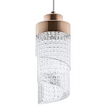 Подвесной светильник со спиралевидным плафоном из акрила Spiral Acrylic Gold Hanging Lamp варинант исполнения - 1 | Loft Concept в Брянске