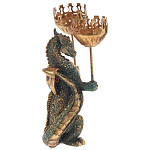Подсвечник в виде дракона Dragon candlestick Gold Green варинант исполнения - 2 | Loft Concept в Брянске