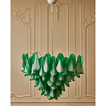 Люстра из стеклянных зеленых лепестков Petalled Illuminator варинант исполнения - 4 | Loft Concept в Брянске