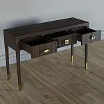 Дизайнерский Письменный стол Elsa Dreams Walnut с тремя ящиками варинант исполнения - 4 | Loft Concept в Брянске