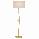 Торшер золотой c декоративной мраморной вставкой на каркасе Kernel варинант исполнения - 1 | Loft Concept в Брянске