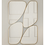 Зеркало в ассиметричной раме золотистого цвета Chaotic варинант исполнения - 2 | Loft Concept в Брянске