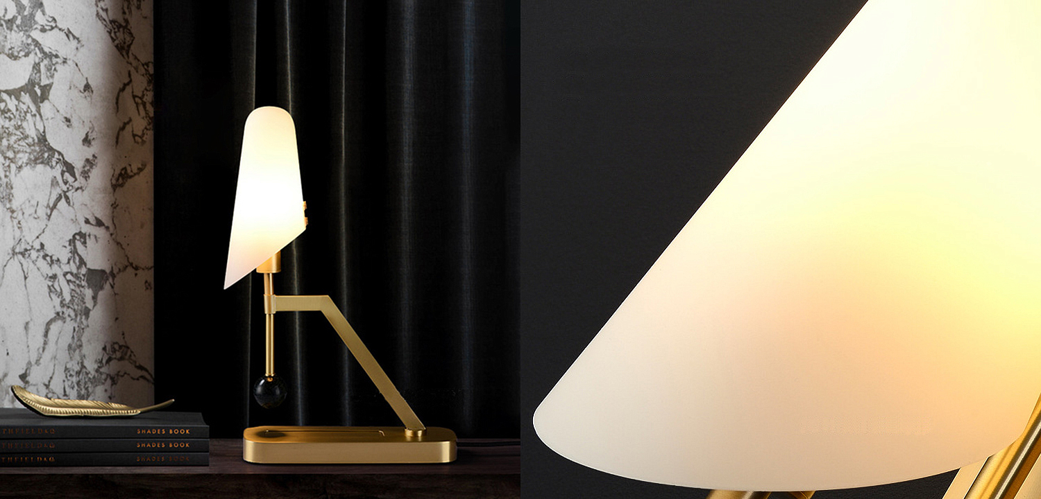 Настольная лампа Gold table lamp with stone Настольная лампа Gold table lamp with stone - Loft-Concept в Брянске