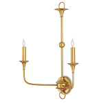 Бра настенное золотого цвета в форме подсвечника Graceful Smoothness варинант исполнения - 2 | Loft Concept в Брянске