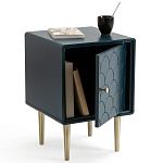 Тумба с одной дверцей Scale Ornament Blue Nightstand варинант исполнения - 3 | Loft Concept в Брянске